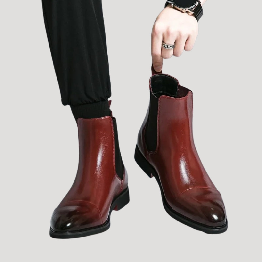 Chelsea Boots – Leather Finish – Smart Casual Slip-On 1