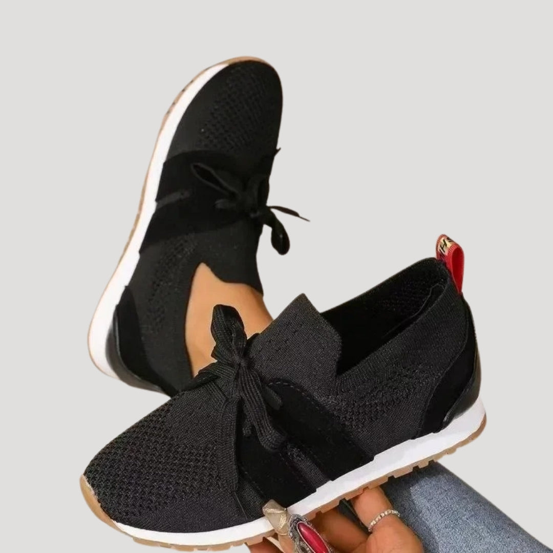 Slip-on-Sneaker-Strick-Mesh & Bogendetail-Casual Chic 4