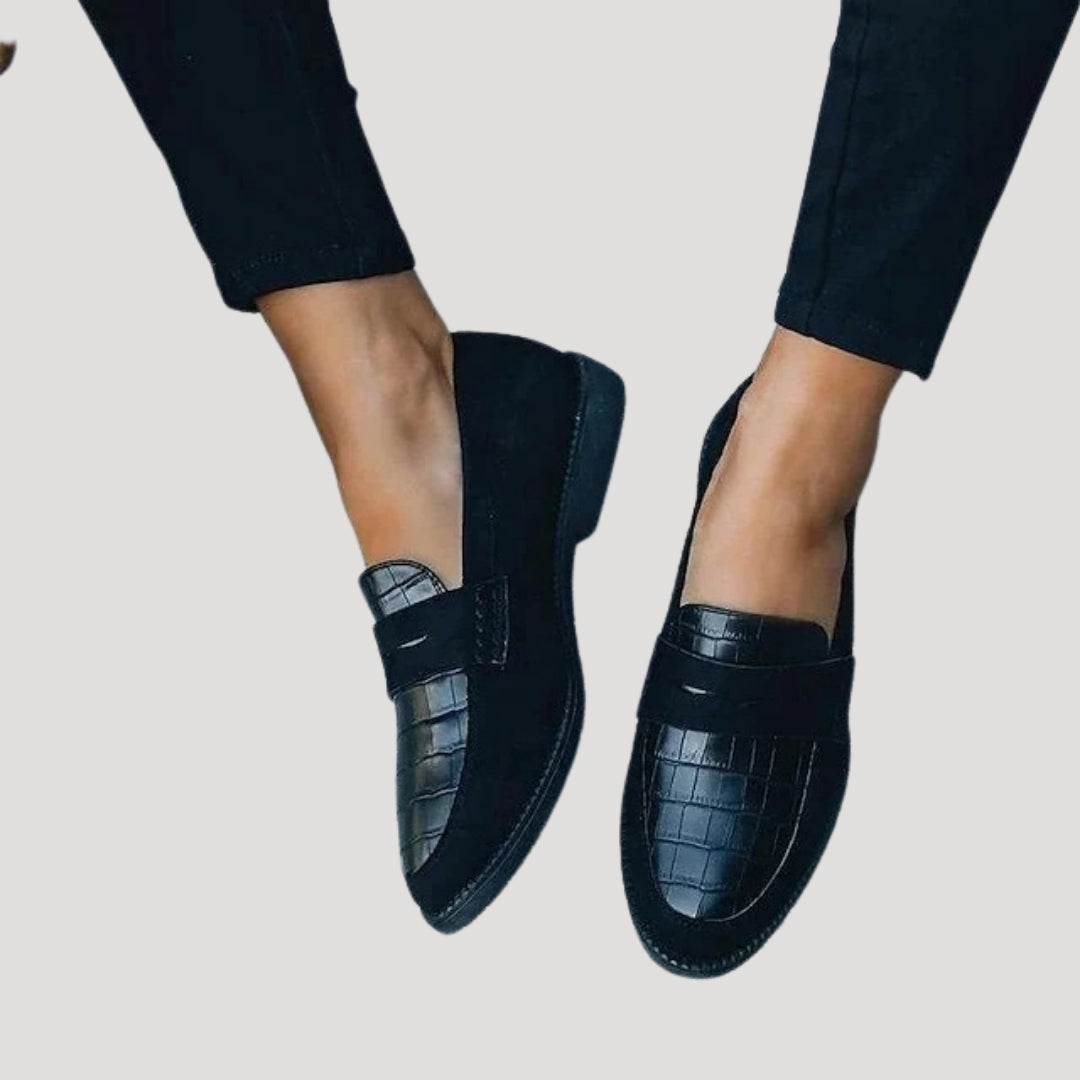 Slipper-Croc-Embossed Detail-Smart Casual Style 1